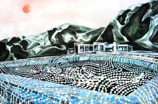 'Seaweed Swim' imaginary tiles designs for the disused Tarlair coastal Lido. 
